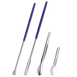 Capsule Filling Machine Kit for Pill Filler Micro Lab Spoon Scoop Spatula Tool Herb Powder Tamper Tool for Gel Capsule Quickly Fill 4Pcs