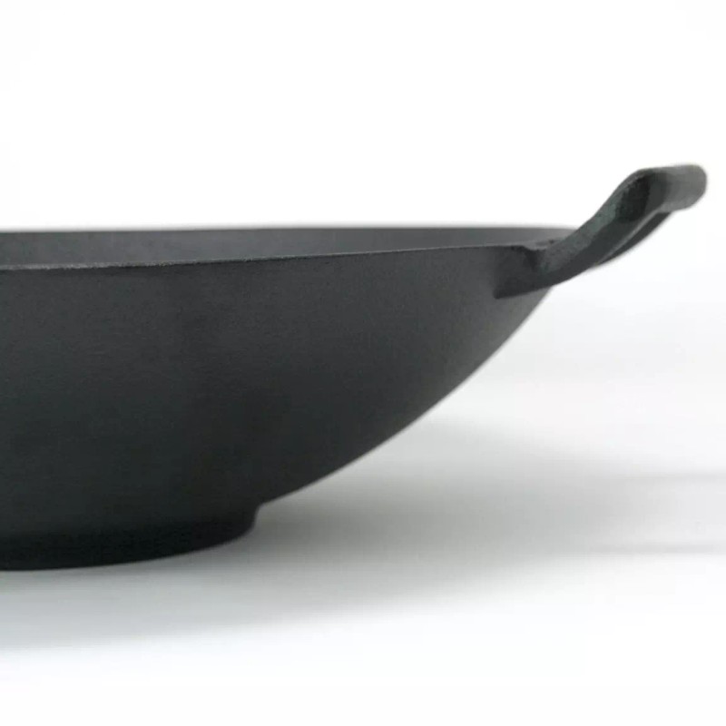 Backcountry Iron 14 inch Cast Iron Wok with Flat Base