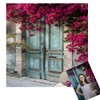 Kate 10x10ft Microfiber Blue Wood Door Photography Backdrops Spring Scene