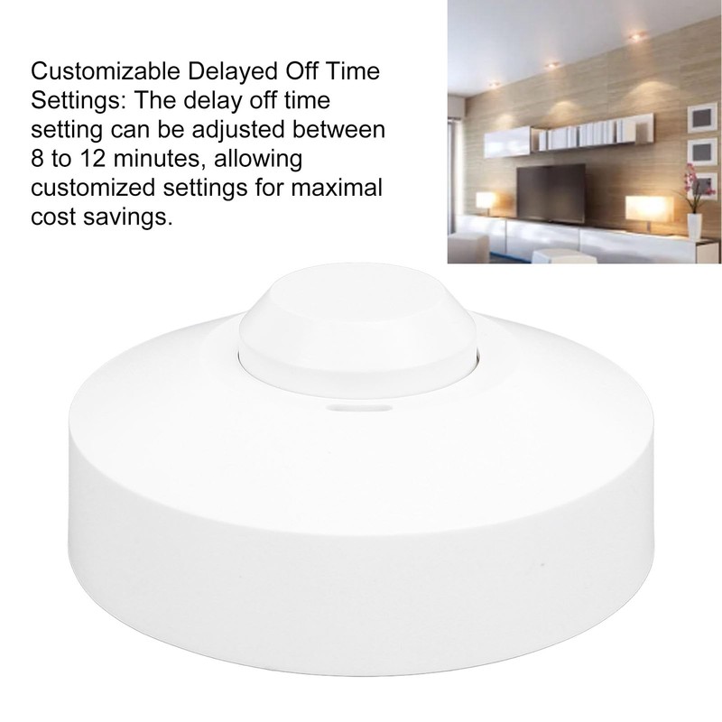 Motion Sensor Ceiling Switch, 360 Degree Motion Detector with Adjustable