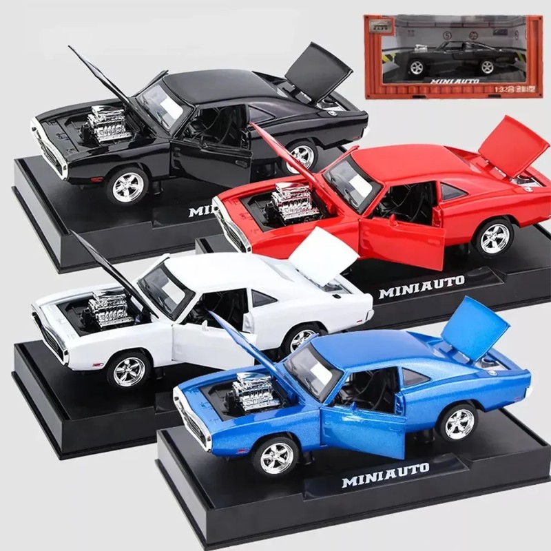 Coleccion Escala Coche Challenger Con Luz Y Sonido Base 1:32