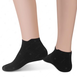 Sallking Women's Ankle Cotton Socks - Low Cut Athletic Running Soft Thin No Show White Socks With Tab 6 Pairs