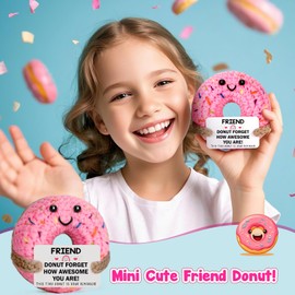 MBL Friend Friendship Gifts for Women - Small Funny Romantic Cute Crochet Donut for Female Best Friends Bestie BFF Long Distance Relationship Birthday Christmas Stocking Stuffers Present