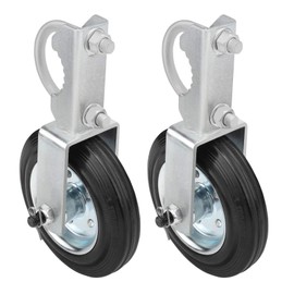 Mofeez Gate Wheel for Metal Swing Gate with 1-5/8" Thru 2" Gate Frames, Gate Support Wheel for Chain Link Fence (Set of 2)