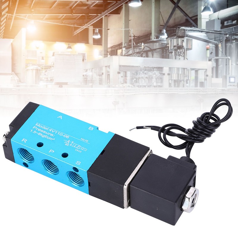 Solenoid Valve 2-Position 5-Way Aluminum Alloy High Sensitivity with Copper