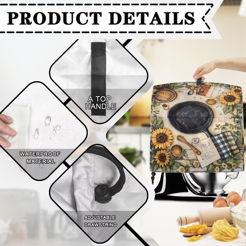 Txsniver Stand Mixer Cover Waterproof Kitchen Mixer Dust Cover with