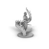 Tiefling Male Sorcerer With Swirling Flames Tabletop DND Gaming Miniature