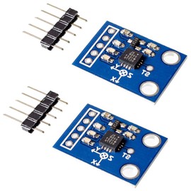 GY-61 ADXL335 3-Axis Accelerometer Angular Transducer Module Tilt Gravity Angle Sensor, 3-5V Power Supply, Analog X/Y/Z Axis Output, 2 Pieces
