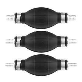 Primer Fuel Pump, Universal Black 6mm Rubber & Aluminum Fuel Pump Line Hand Primer Bulb Gas Petrol For Car Boat Marine Outboard(6mm)