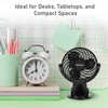 Holmes 4” On-The-Go Personal Fan with Clip – 3 Speed