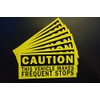 Caution This Vehicle Makes Frequent Stops Sticker Vinyl Decal (10Pack)