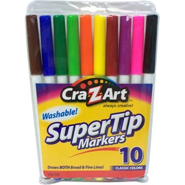 Cra-Z-art Classic Washable Super Tip Markers, 10 Count (10020)