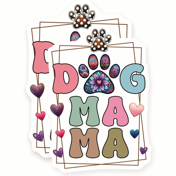 Dog Mama Stickers - Boho Paw Print - Puppy Mom