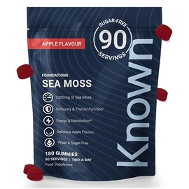 Known Tasty Sea Moss Gummies – 5000mg Sea Moss, Vitamin C, Iodine - Supports Immunity – Natural Apple Flavour – 180 Vegan Gummies, 3 Month Supply