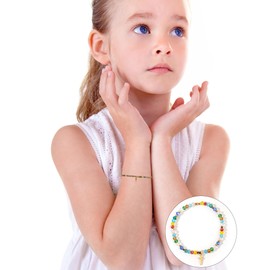 LANWLOSI First Communion Bracelet for Her God Bless You Cross Beaded Bracelet Baptism Confirmation Religious Bracelet 1st Communion Gifts Baptism Gifts Accessories for Daughter Granddaughter