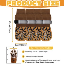 BSITSSS 2 Pairs of Dog Shoes, Paw Protection, Non-Slip Dog Socks, Dog Shoes with Adjustable Straps, Paw Protection, Dog Injury, Shoe Dog for Indoor and Outdoor Use