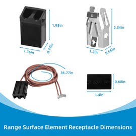 WB17T10006 Terminal Block Kit Electric Range Surface Plug Connector Replacement by Fetechmate Compatible with G-e Hot-Point Ken-More Stoves - Replace WB17K10003, WB17T10001, WB17X10007