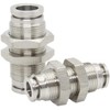 Stainless Steel Pneumatic Bulkhead Fitting IQS 8 mm Hose Connector