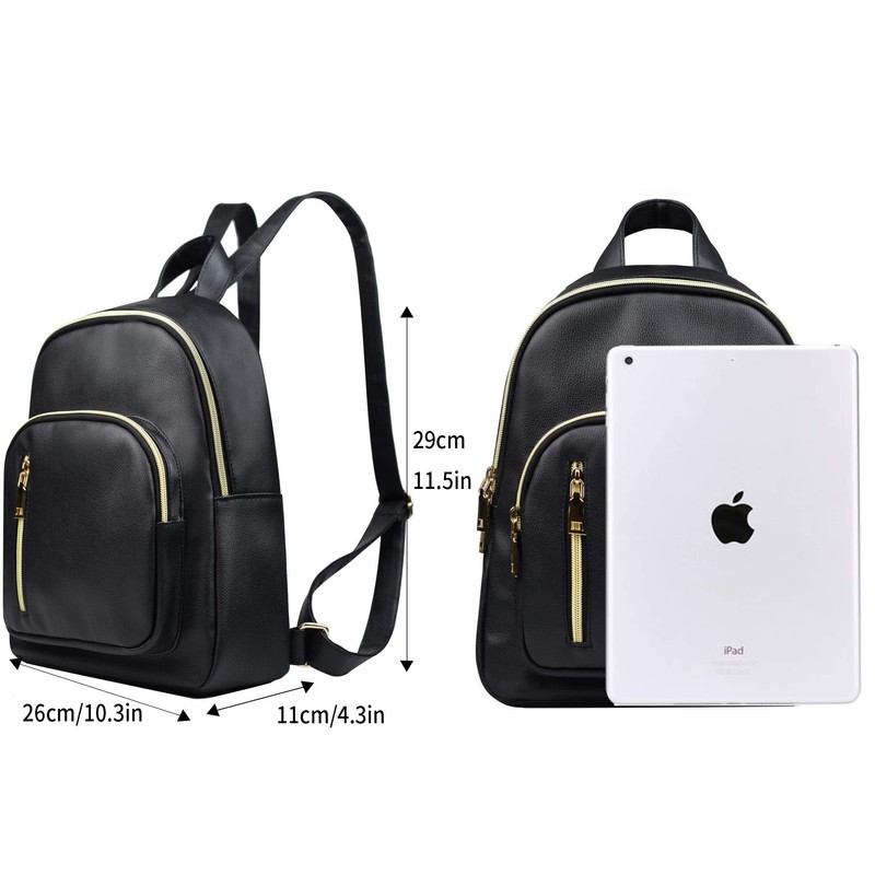 Yanaier Women's Backpack, PU Leather, Mini Backpack, Large Capacity, Waterproof,
