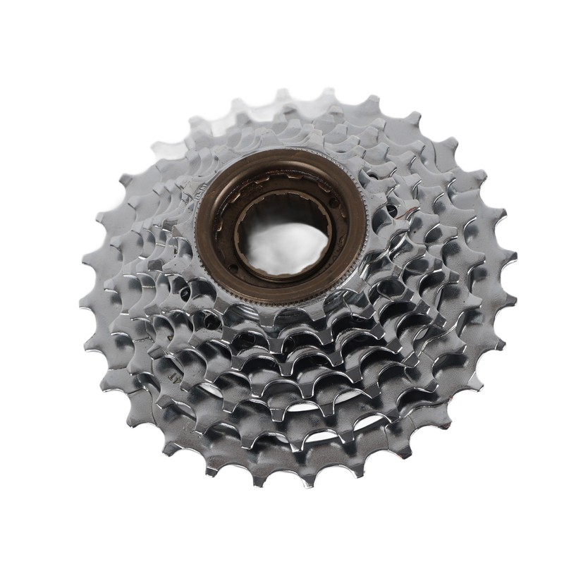 7 Speed Freewheel 13‑28T Bike Threaded Flywheel Silver Steel Bike