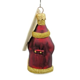 Patricia Breen Miniature Woodland Santa Bordeaux Gold Christmas Holiday Ornament