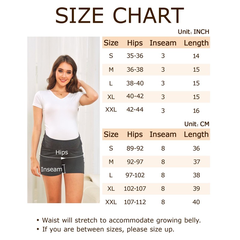 Fitglam - Pantalones cortos de maternidad para mujer, para dormir,