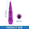 ABSOPRO Purple Aluminium Tire Valve Stem Cap, 13mm, 4 Pack,