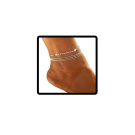 Clataly Pineapple Anklet Bracelets Multilayer Love Turtle Beaded Ankle Summer Accessories Beach Foot Jewelry for Women (Crystal Anklet)