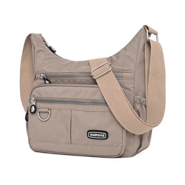 NOTAG Crossbody Bags for Women Multi-Pocket Casual Shoulder Handbags Lightweight Waterproof Purses and Handbags (Apricot)