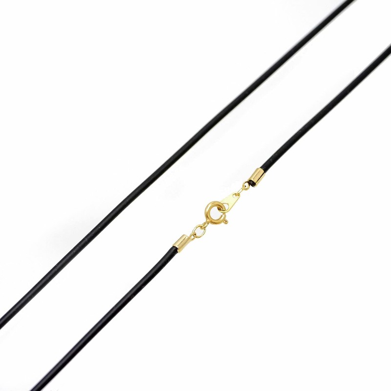 Silver One Faux Leather Choker Men's ra Black [Thin 2mm