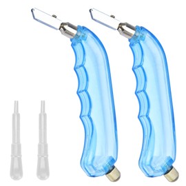 Comfylichi Pistol Grip Oil Feed Glass Cutter - 2 Pack Professional Glass Cutting Tool with Tungsten Cutter Heads and Oil Dripper, for 1-6mm Thick Stained Glass and Mirrors