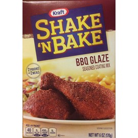 Shake 'N Bake BBQ GLAZE Seasoned Coating Mix 7oz. (4 Boxes)