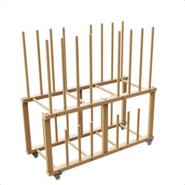 UNZERO Art Storage Rack with Handle & Caster Wheels for Canvas Boards, Drawing Board, Art Studios