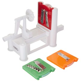 Farberware Spiraletti Spiral Vegetable Slicer with Three Colored Blades, 9.00 x 6.00 x 15.00 inches, White