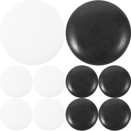 Yardwe Pack of 360 Black and White Go Tokens Resin Go Chess Pieces Flat Beads Toy Figures for Classic Strategy Go Board Game