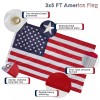 Barcetine Flag Pole for House with American Flag-Black Flagpoles Residential