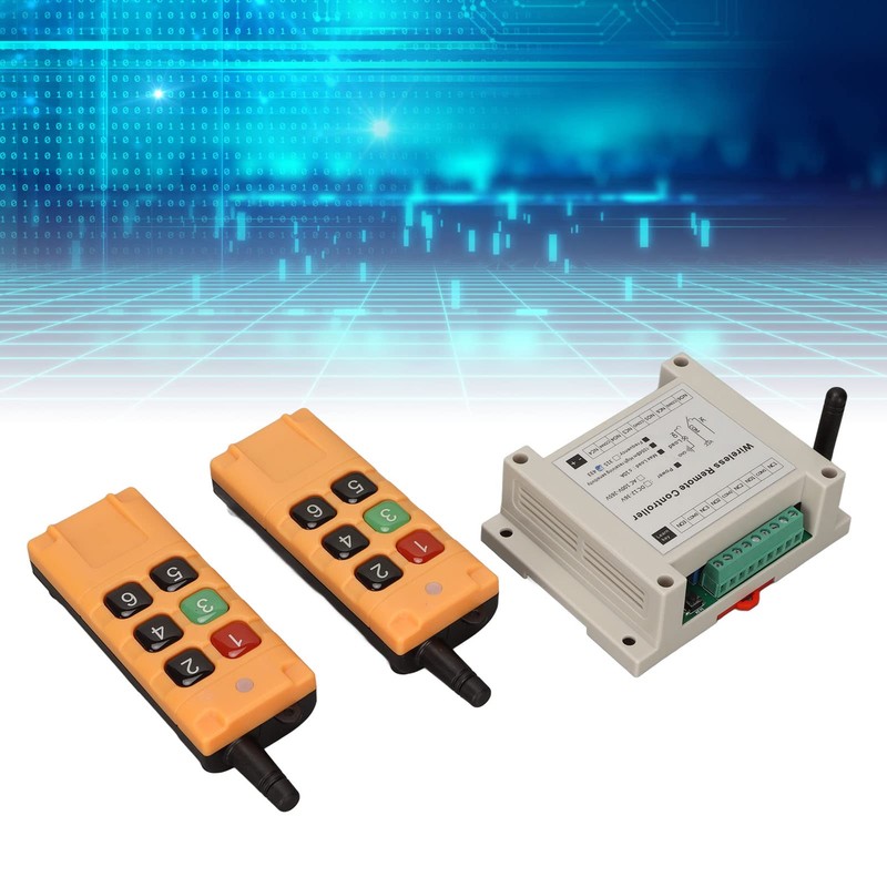 6 Key Crane Industrial Remote Control Transmitter Push Switch, DC12V