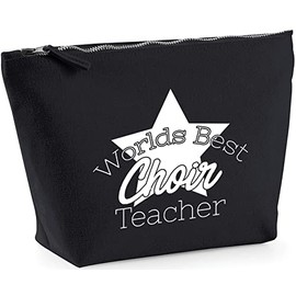 Hippowarehouse Worlds Best Choir Teacher printed make up cosmetic wash bag 18x19x9cm
