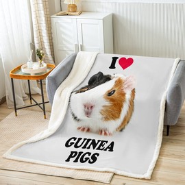 Kids Guinea Pig Sherpa Blanket Cute Cavy Fleece Throw Blanket for Children Boys Girls Cartoon Lovely Pet Plush Blanket Chic Animal Ultra Soft Fuzzy Blanket for Sofa Bed Couch,Baby 30x40 Inch