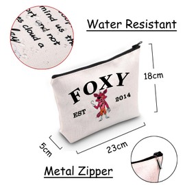 JXGZSO Horror Game Lover Gift Toy Movie Makeup Bag Horror Movie Inspired Gift Gamer Themed Gift 5NAF Merch