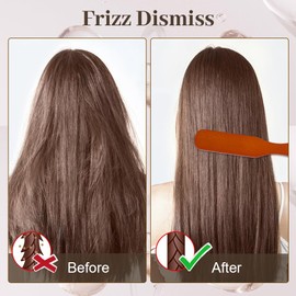 AOOWU Boar Bristle Brush, Hair Brush, Boar Bristles, Bun Bristle Brush Made of Wood, Antistatic Boar Bristle Brush, Natural Hair Brush for Hair, Beard, Reduces Hair Breakage and Frizzy Hair Comb B