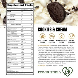 Ambrosia Planta - Premium Organic Plant-Based Protein | Vegan & Keto Friendly | Gourmet Flavors with No Bloating or Stomach Upset | Gluten & Soy Free | No Added Sugar | 25 Servings | Cookies Cream