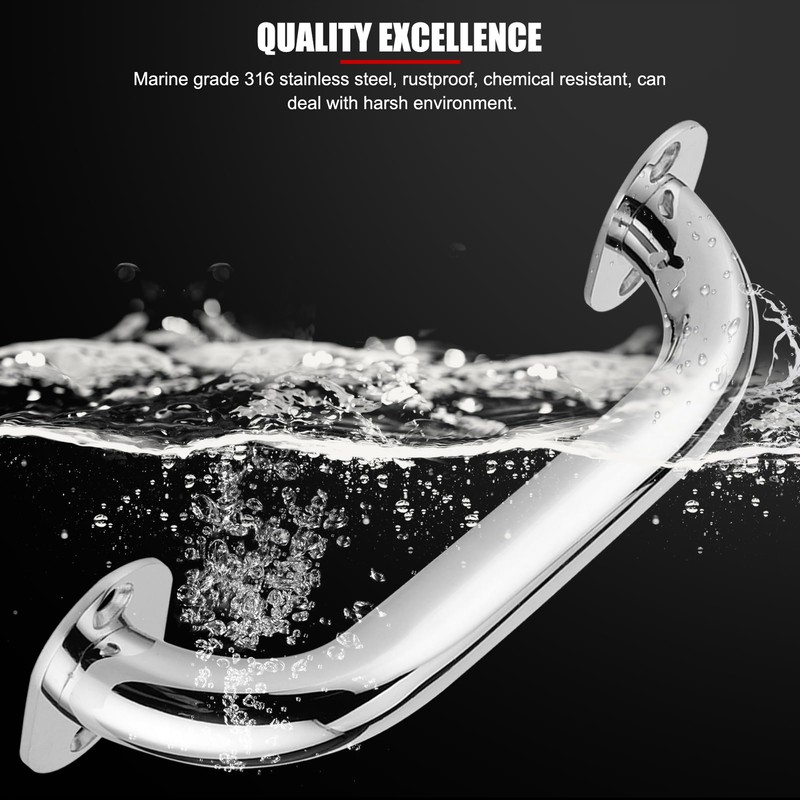 25 x 200 mm 316 Stainless Steel Grab Rail Marine