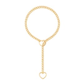 MOTIBACK Elegant Heart Pendant Choker Necklace for Women – Stylish Gold Choker Necklaces for Women with Heart Necklace Charm, Delicate Necklace Chain, Perfect Punk Gothic Choker Jewellery Gift