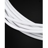 QWORK® 5 m curtain wire, white, curtain rope, plastic coated