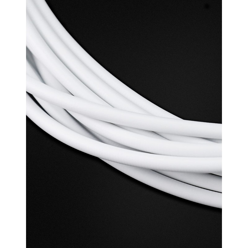 QWORK® 5 m curtain wire, white, curtain rope, plastic coated