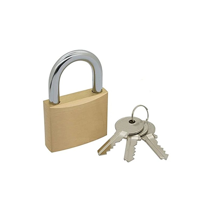 Merriway BH03902 (4 Pcs) Solid Brass Keyed Alike Padlock, Solid