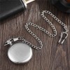 Yesmin 1 Pcs Metal Classic Silver Plated Pocket Watch Chain