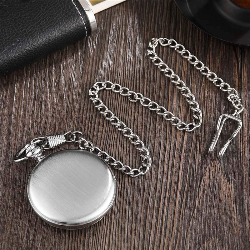 Yesmin 1 Pcs Metal Classic Silver Plated Pocket Watch Chain