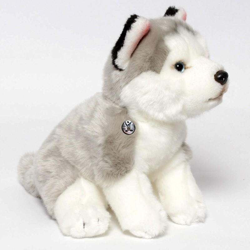 Husky Smilla Alaskan Malamute Sitting Cuddly Toy Plush Dog Plush